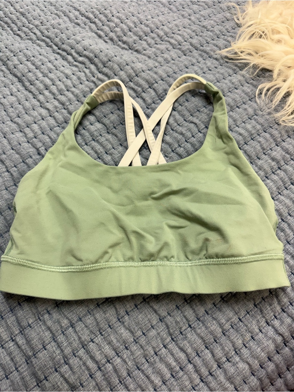 lululemon athletica Light Green Crisscross Sports Bra
